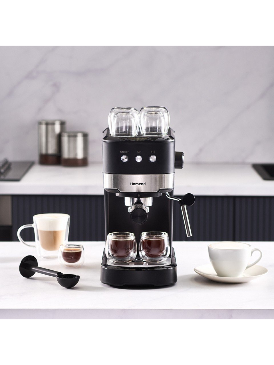 Homend Coffeebreak 5011H Süt Köpürtücülü, 15 Bar Basınçlı Espresso Makinesi 1100W 1,2L - Görsel 2