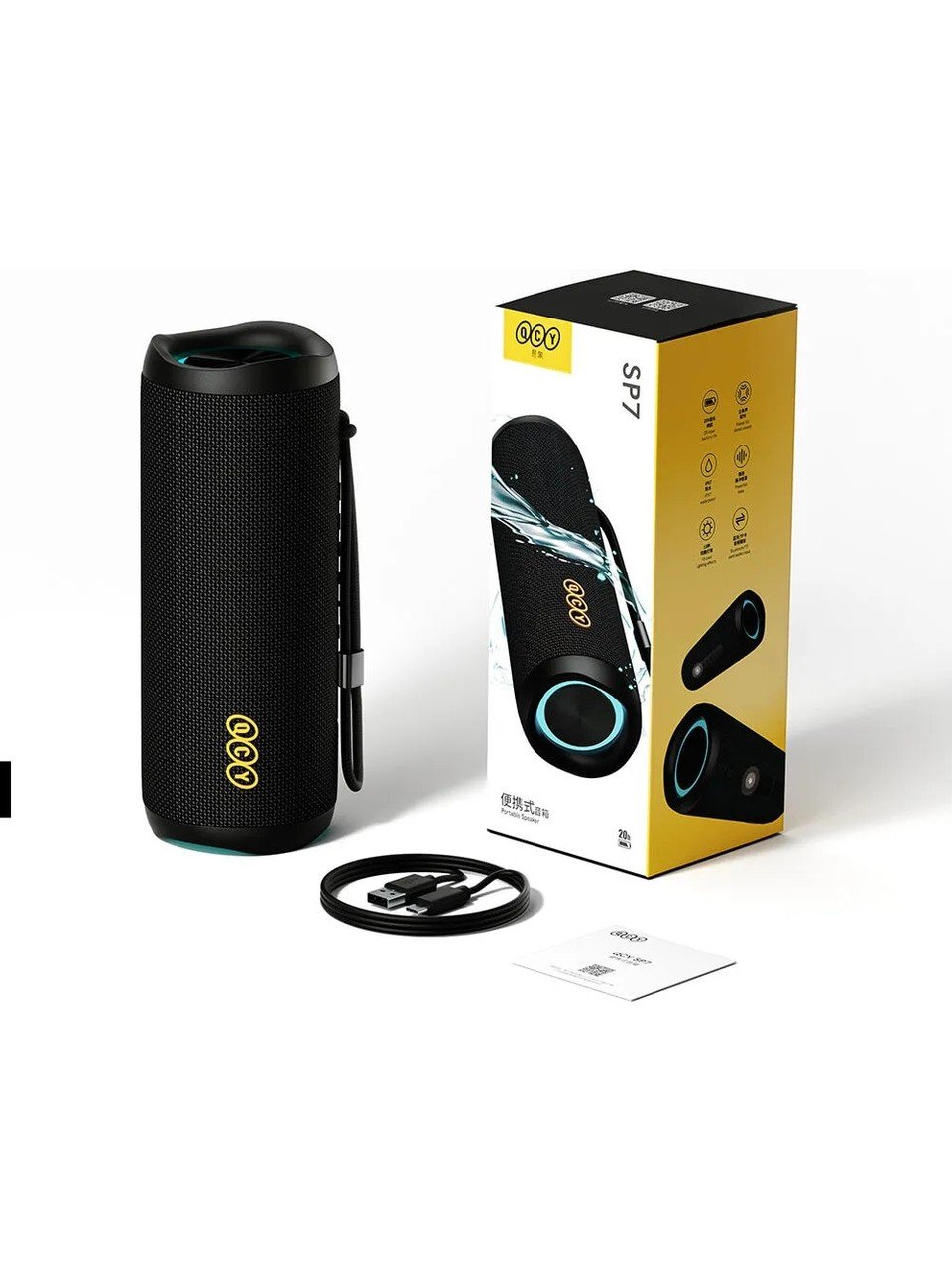 Qcy Sp7 40W Taşınabilir Bluetooth Hoparlör 14 Saat Dinleme Rgb Işık Ipx7 tf kart girişli - Görsel 9